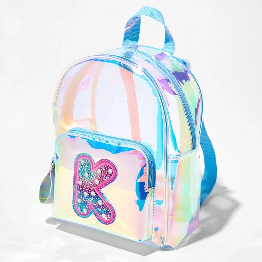 🌈✨ Claire’s Holographic Initial Mini Backpack C or E | NWT
